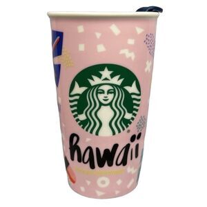 Starbucks 2016 Limited Edition Hawaii Ceramic Travel Tumbler Slide Turn Lid 12oz